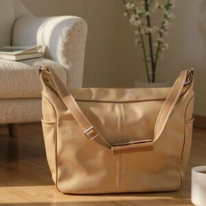 Arcadia Tan Leather Shoulder Bag